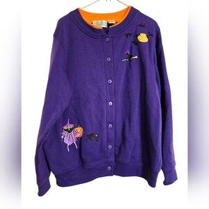 Vintage | Halloween Theme Sweatshirt Cardi